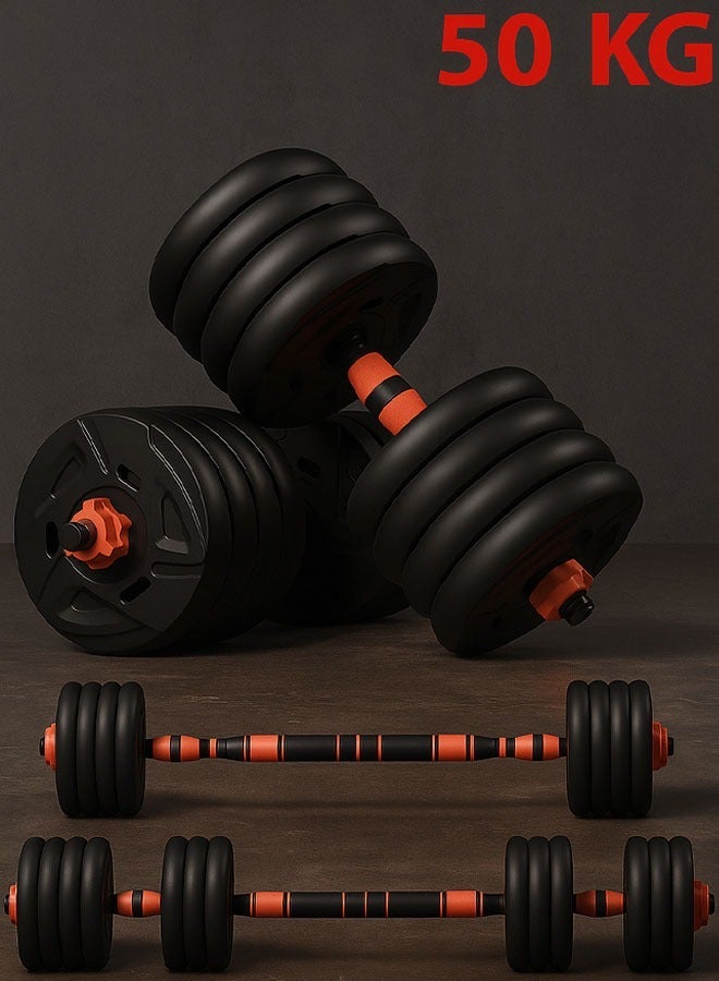 Fitness World Adjustable Dumbbell Set 50kg, Adjustable Dumbbell Set, Pair of Lightweight Dumbbells for Home Gym Equipment for Women and Men - Image 5